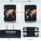 Travelkin Suitcase Covers For Luggage Tsa Approved Luggage Covers Protector (Map / XL)