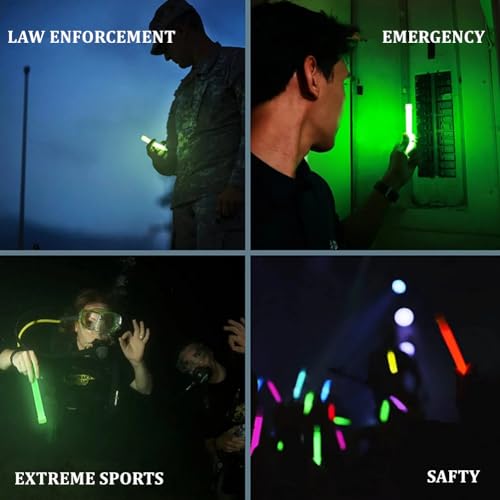 Emergency Safety Military Grade Glow Sticks (10PCS / Yellow)