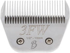 Detachable A Series 3 Wide Blade Dog Grooming Cut Length 1/2" / 13mm Japanese Carbonized Steel Dog Grooming Blades (Compatible A5 Series Clippers for Dogs Horses(B3FW)