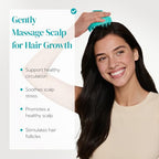 2 Pack Large Scalp Massager Scrubber Shampoo Brush for Hair Growth (01- Green & Black)