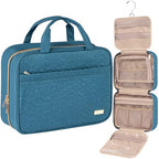 Travel Toiletry Bag for women (Large / Lake-Blue)