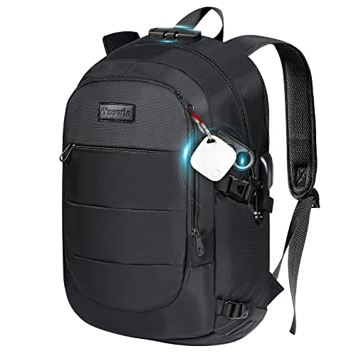 35 Liter Anti Theft Backpack with Tracker Tag (15.600inch / A-black)