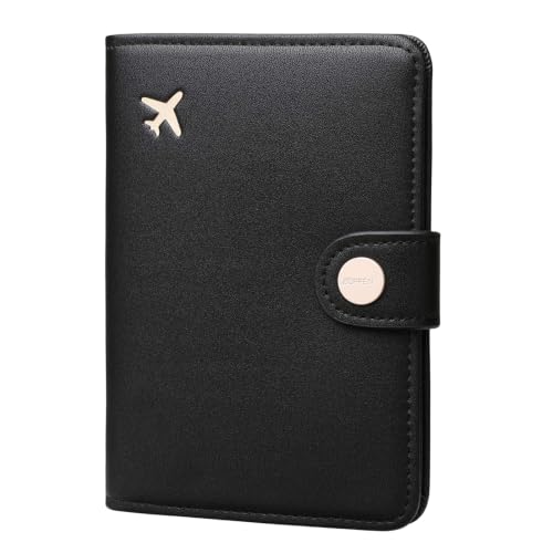 Passport Holder RFID Blocking Travel Wallet (Black)