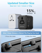 Pro” Universal Travel Adapter 3 USB (3C+2A 35W / Black)