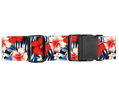 Luggage Straps for Suitcases (Luxury Purple Flowers)