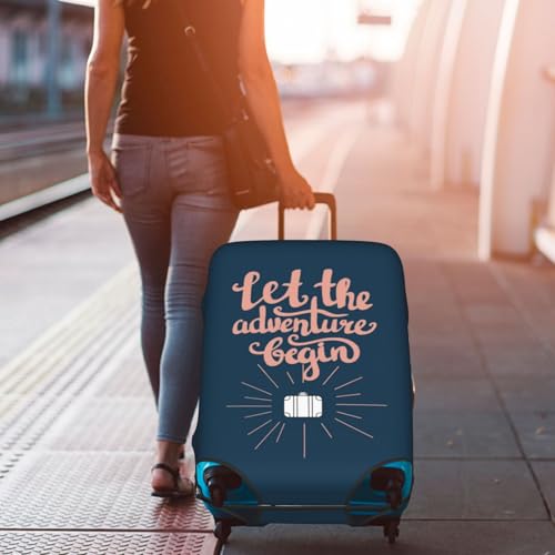 Let The Adventure Begin Luggage Cover Washable Suitcase Protector (Medium / Adventure)