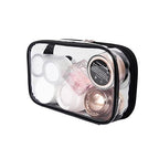 Portable Zippered Transparent Vinyl Travel Cosmetic Bag Clear PVC Makeup Kits Organizer Utility Pouch See Through Plastic TSA Approved Toiletry Carry Pouch (Clear)