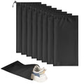 8 Pcs Single Shoe Bags for Travel with Drawstring (Black)