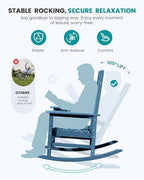 Outdoor Rocking Chair Set of 2 (Block Tone Navy / 2 Packs)