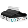 Pack of 50 Coat Hangers (50 Pack / Black)