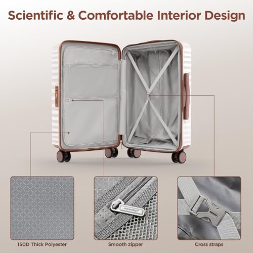 Expandable Luggage (White / DB/TB/24in)