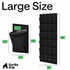 Over the Door Shoe Organizer (Black / 24 Pockets/4 Hooks)