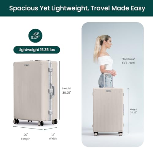 Zipperless Check in Suitcase (Sand)