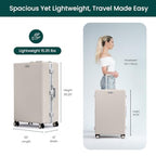 Zipperless Check in Suitcase (Sand)