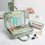 Travel Toiletry Bag with Handles (Sage Green / 1 Count (Pack of 1))
