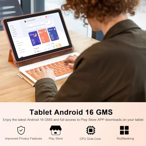 Android 16 Tablet 10 Inch (Orange)