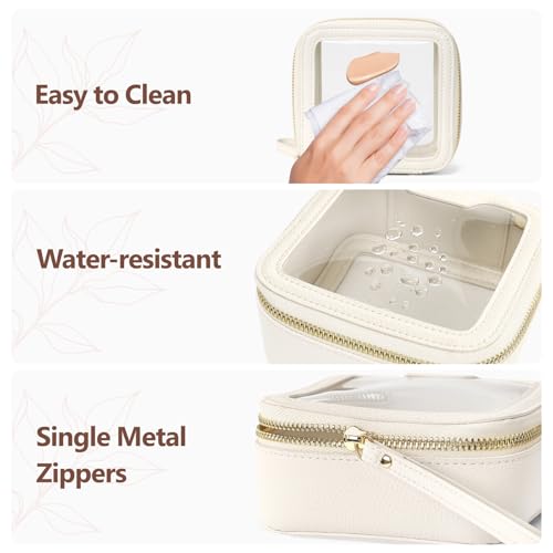 Clear Makeup Bag Foldable (Active-A-Cream / Structured Stylist (Mini - Hard Frame))