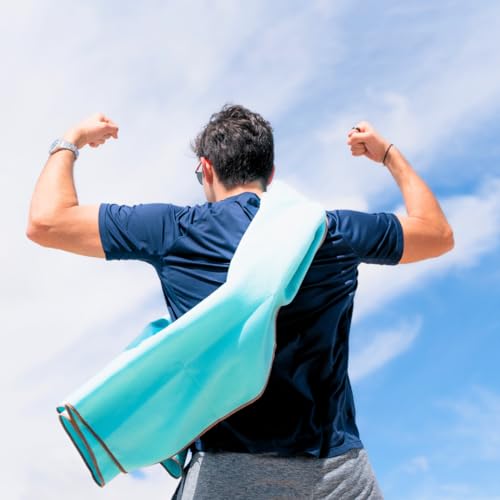 Microfiber Beach Towel (Aqua / Large (71"x35"))