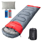 Sleeping Bag with Pillow (Gray / 86.6" x 31.5" Left Zipper)