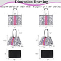 Neoprene Multipurpose Beach Bag Tote with Inner Zipper Pocket (White Camo / Large)