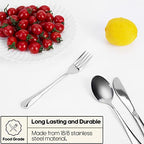 5 Piece Travel Utensils with Case (Silver)