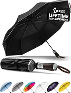Windproof Travel Umbrella (16. Onyx Black / Standard)