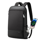 Slim Laptop Thin Business Backpack with Bottle Holder USB Charging Professional for Men Notebook Work Office Anti Theft Smart Computer 15 (15.6 inch / Black2)