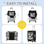 Funny “Don’t Touch Me” Luggage Cover (#6 / L(fits 28-30Inch suitcase))