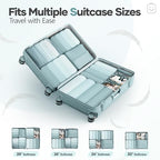 9 11 Set Compression Packing Cubes for Travel Essentials (Blue Gray / 9 set)