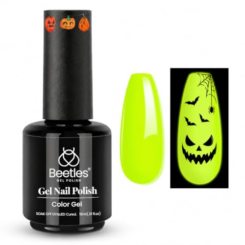 Beetles Halloween Gel Nail Polish (Luminous Yellow)