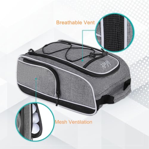 2 Pcs Golf Shoe Bag for Travel (2pcs Black+Grey)