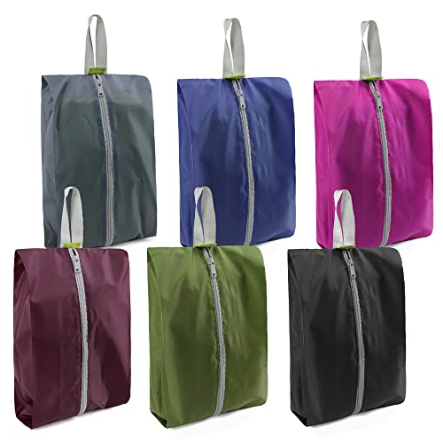 Travel Shoe Organizer with Zipper Closure (Black, Gray, Navy, Rose Red, Moss Green, Wine Red)