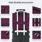 16 Inch Underseat Mini Carry On Luggage with Spinner Wheels (Underseat 16-Inch / Purple)