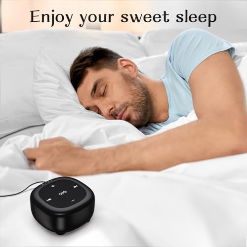 White Noise Sound Machine with 30 Soothing Sounds 36 Adjustable Volume Brown Noise Sound Machines for Sleep Office Privacy Bedroom 4 Timers Memory Function Sleep Sound Machine Baby Adult Elderly Care (Dark Black)