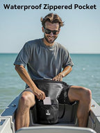 Waterproof Dry Bag Backpack with Zippered Pocket (Black / 5L)