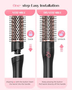 5 in 1 Curling Iron with Thermal Brush and 4 Interchangeable Ceramic Barrels (Curling Iron (1/2"-1 1/2"))