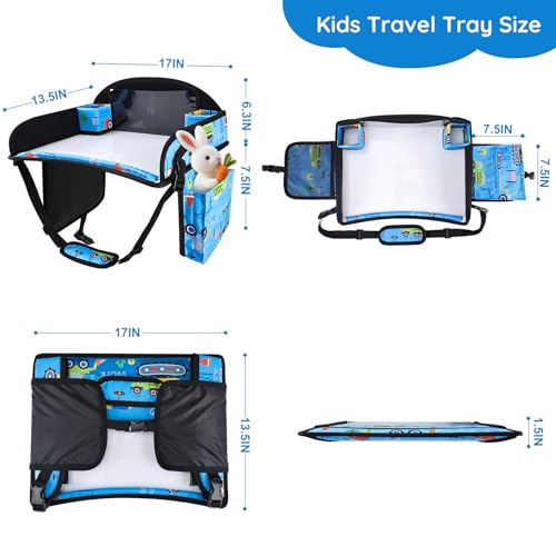 Toddler Car Seat Travel Tray FOR Road Trip Activities (Sky Blue-1PCS)