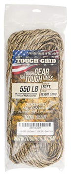 550 Paracord 100% Nylon (Desert Camo / 50 Ft.)