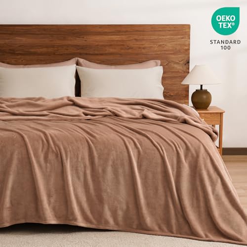 Fleece Blanket Queen 90"x90" (Clay / Queen(90" X 90"))