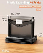 Plastic Expanding File Folder (5 Packs / Letter/A4)