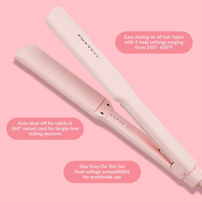 Sleek & Slay 1.75" Wide Plate Ceramic Flat Iron (Blush / 1.75 Inch)