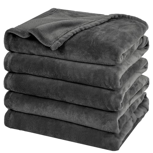 Fleece Blanket Oversized King 120"x120" (Dark Grey / 1 Piece Oversized King(120" X 120"))