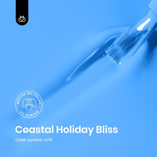 Beetles Blue Gel Polish (D - Creme Blue | Coastal Holiday Bliss)