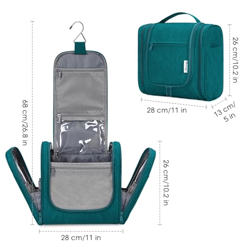 Large Hanging Toiletry Bag for Women (Teal)