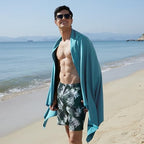 Microfiber Towel Quick Dry Camping & Travel & Gym Towel. Compact (Peacock Blue / 24.00" x 12.00")