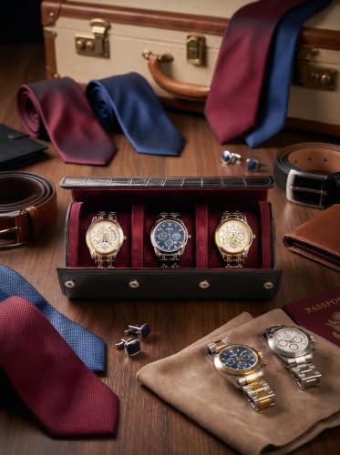 3 Watch Travel Case (Black / 3 Slot)