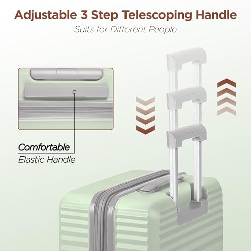 3pcs Luggage Set (Cyan / 3PCS/20 in/24 in/28 in)