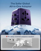 70W GaN Universal Travel Adapter (70W / Purple)