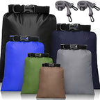 6 Pcs Waterproof Dry Bag Set 6 Sizes Lightweight Sacks and Long Adjustable Shoulder Strap Outdoor Water Proof Keep Gear Dry Bag Stuff Sacks for Backpacking (Assorted Color)