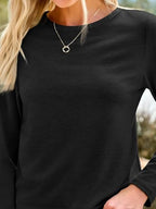 Long Sleeve Shirts for Women Workout Tops Dressy Casual Tops (X-Large / 01black)
